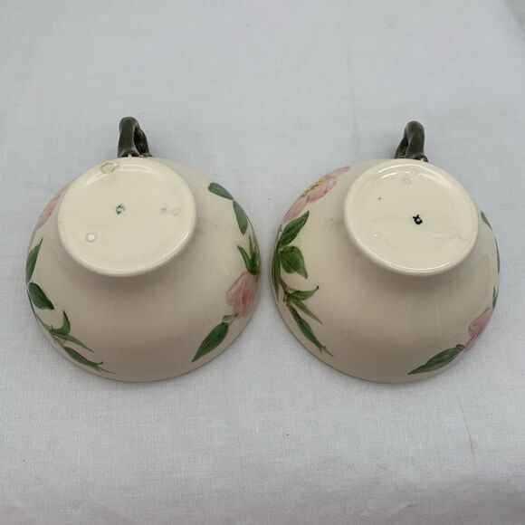 Franciscan Desert Rose Tea Cups and Saucers Vintage Set of 2 Made in USA *READ* - Picture 6 of 12